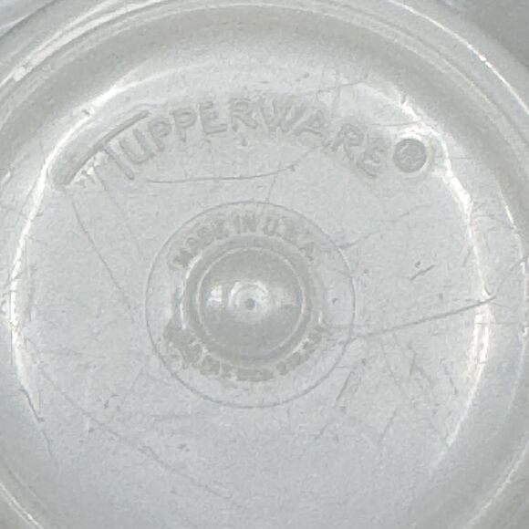 Vtg 5 Piece Tupperware Measuring Cups White Clear Nesting Missing 1/4 cup READ - Picture 5 of 6